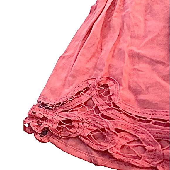 Entro Coral Salmon Boho Spaghetti Strap Tank Top Small - Picture 7 of 7